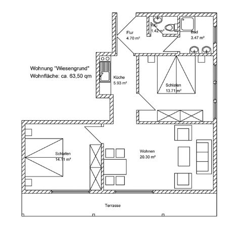 Grundriss Wiesengrund